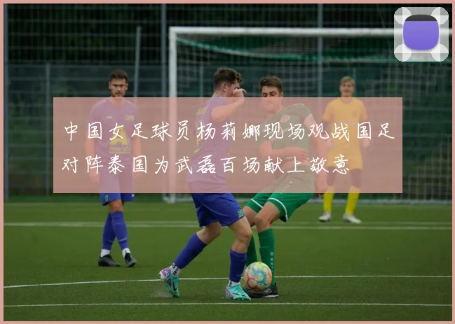 中国女足球员杨莉娜现场观战国足对阵泰国为武磊百场献上敬意